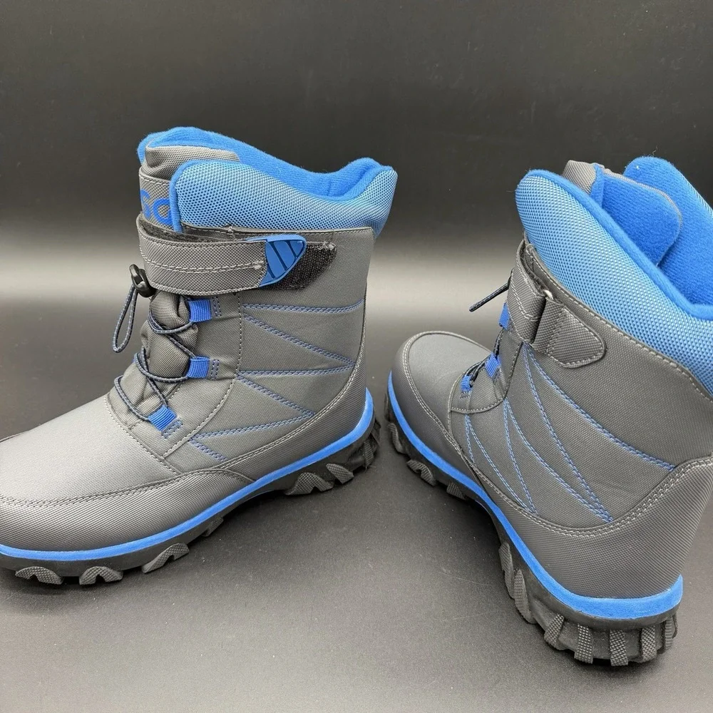 DSG Kids Menace 100G Winter Snow Boots Size 6 Black & Blue 3M Thinsulate Boys